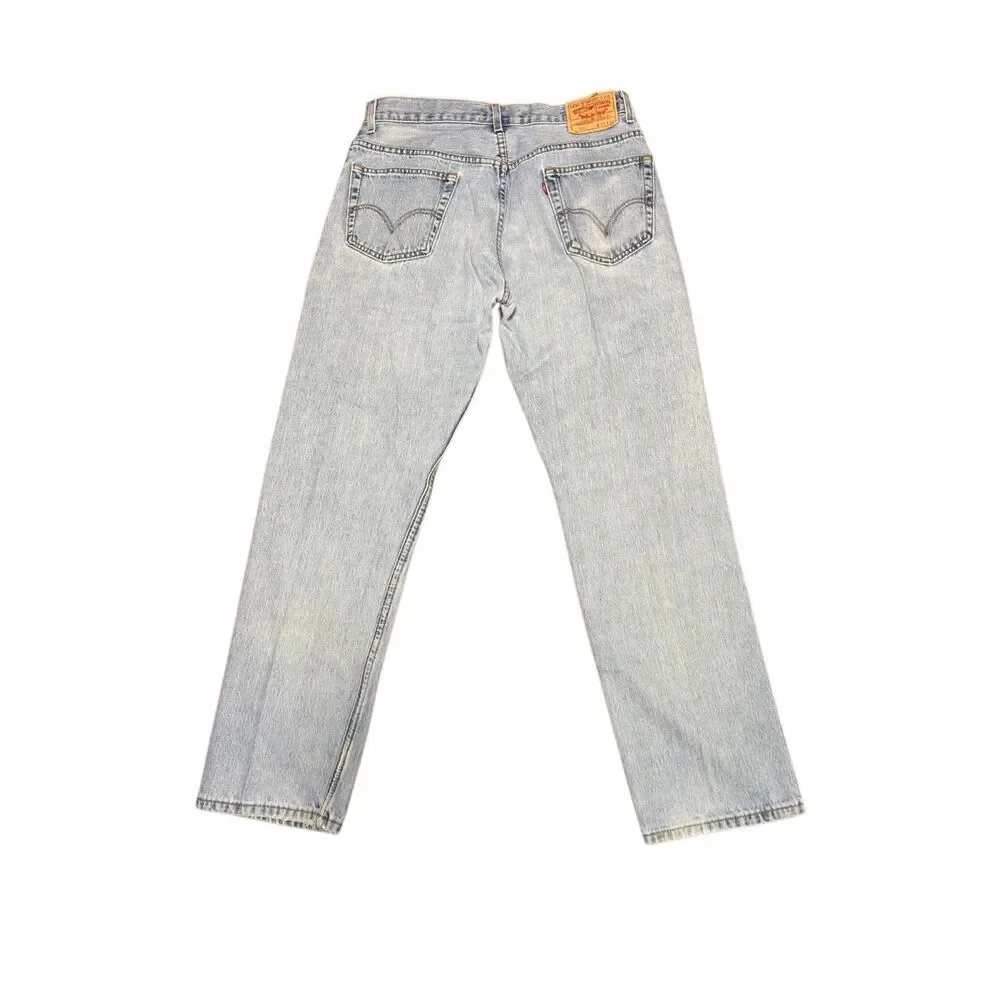 Vintage Y2K Regular Fit Levis 505 Blue Denim Jeans Mens 35x32 100% Cotton Pants